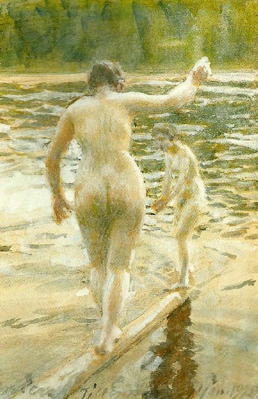 Anders Zorn balans Norge oil painting art
